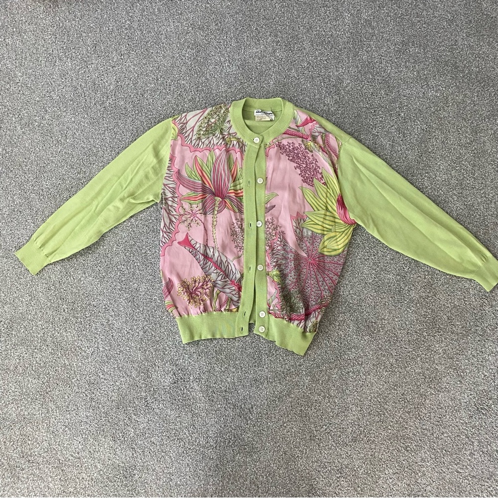 Vintage Salvatore Ferragamo Floral Cardigan